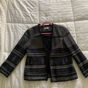 LOFT Navy Cotton Blazer